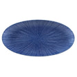 FC112 Churchill Studio Prints Agano Oval Chefs Plates Blue 347 x 173mm (Pack of 6) JD Catering Equipment Solutions Ltd