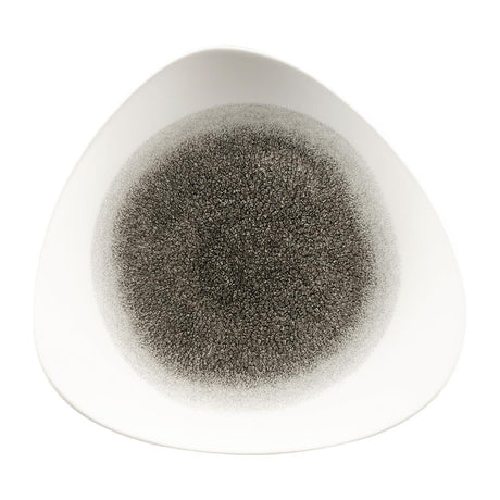 FC131 Churchill Studio Prints Raku Triangle Plates Quartz Black 265mm (Pack of 12) JD Catering Equipment Solutions Ltd