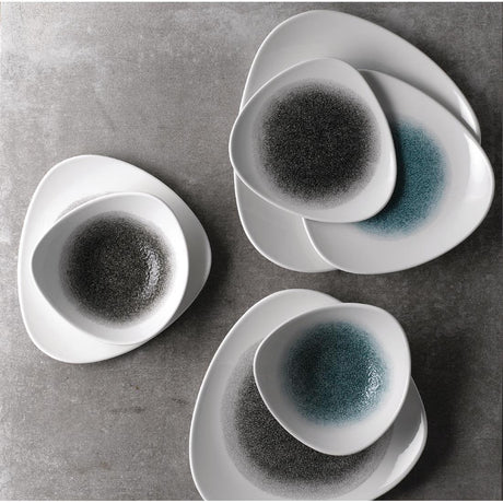 FC134 Churchill Studio Prints Raku Triangle Bowls Quartz Black 185mm 370ml (Pack of 12) - JD Catering Equipment Solutions Ltd