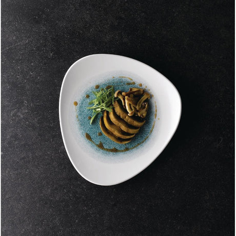 FC136 Churchill Studio Prints Raku Triangle Plates Jade Green 265mm (Pack of 12) - JD Catering Equipment Solutions Ltd