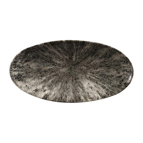 FC140 Churchill Studio Prints Stone Chefs Plates Quartz Black 299 x 150mm (Pack of 12) - JD Catering Equipment Solutions Ltd