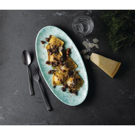 FC146 Churchill Studio Prints Stone Chefs Plates Aquamarine 299 x 150mm (Pack of 12) - JD Catering Equipment Solutions Ltd