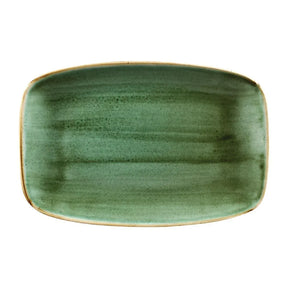 FC153 Churchill Stonecast No. 8 Oblong Chefs Plates 300 x 199mm Samphire Green (Pack of 6) - JD Catering Equipment Solutions Ltd