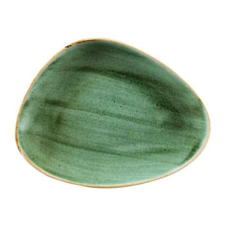 FC155 Churchill Stonecast Triangular Chefs Plates Samphire Green 265 x 205mm (Pack of 12) JD Catering Equipment Solutions Ltd