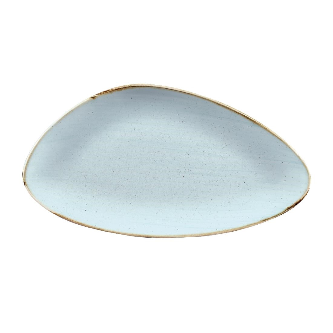 FC160 Churchill Stonecast Triangular Chefs Plates Duck Egg 355 x 188mm (Pack of 6) JD Catering Equipment Solutions Ltd