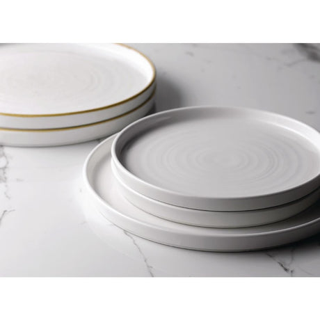 FC161 Churchill Stonecast Walled Chefs Plates Barley White 260mm (Pack of 6) JD Catering Equipment Solutions Ltd