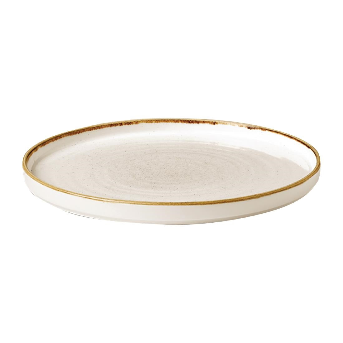 FC162 Churchill Stonecast Walled Chefs Plates Barley White 210mm (Pack of 6) JD Catering Equipment Solutions Ltd