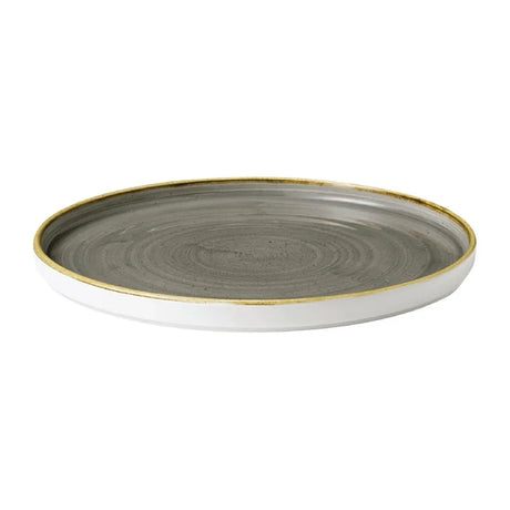 FC164 Churchill Stonecast Walled Chefs Plates Peppercorn Grey 210mm (Pack of 6) - JD Catering Equipment Solutions Ltd