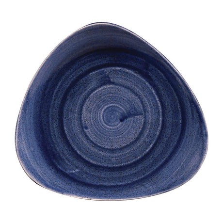 FC172 Churchill Stonecast Patina Triangular Plates Cobalt 229mm (Pack of 12) JD Catering Equipment Solutions Ltd