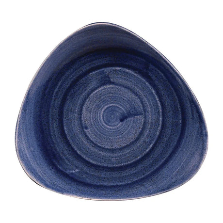 FC172 Churchill Stonecast Patina Triangular Plates Cobalt 229mm (Pack of 12) - JD Catering Equipment Solutions Ltd