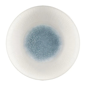 FC188 Churchill Bamboo Centre Print Deep Coupe Plates Topaz Blue 281mm (Pack of 12) - JD Catering Equipment Solutions Ltd