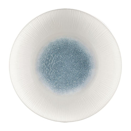 FC188 Churchill Bamboo Centre Print Deep Coupe Plates Topaz Blue 281mm (Pack of 12) JD Catering Equipment Solutions Ltd