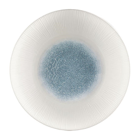 FC188 Churchill Bamboo Centre Print Deep Coupe Plates Topaz Blue 281mm (Pack of 12) JD Catering Equipment Solutions Ltd