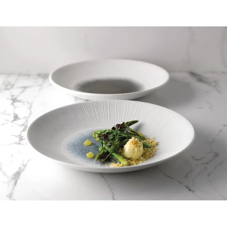 FC189 Churchill Bamboo Centre Print Deep Coupe Plates Topaz Blue 255mm (Pack of 12) - JD Catering Equipment Solutions Ltd
