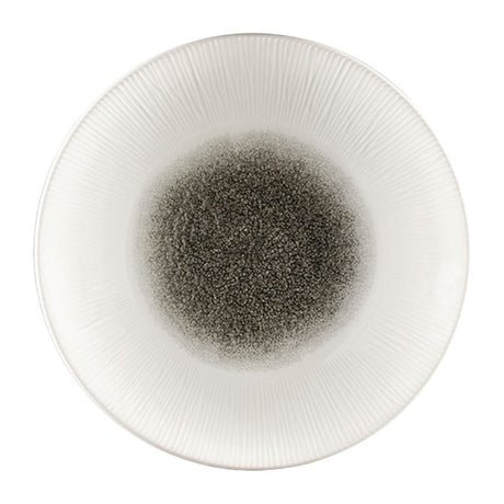 FC191 Churchill Bamboo Centre Print Deep Coupe Plates Quartz Black 255mm (Pack of 12) JD Catering Equipment Solutions Ltd