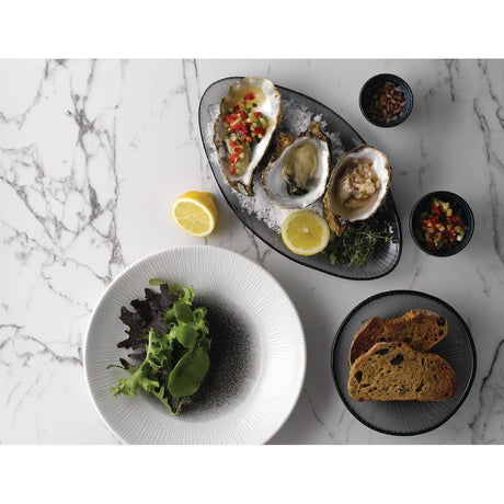 FC205 Churchill Bamboo Organic Oval Glass Platter Dusk 295 x 162mm (Pack of 6) - JD Catering Equipment Solutions Ltd