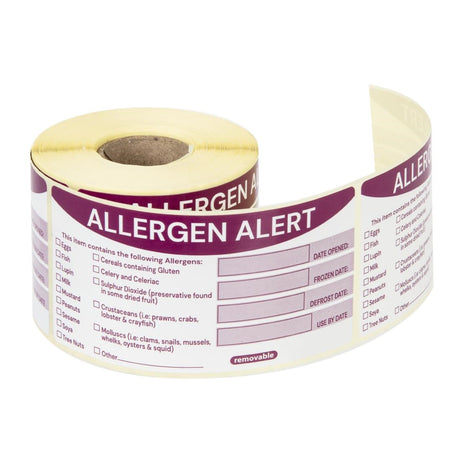 FC217 Vogue Removable Allergen Alert Food Labels (Pack of 250) JD Catering Equipment Solutions Ltd