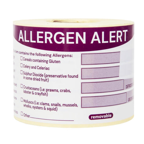 FC217 Vogue Removable Allergen Alert Food Labels (Pack of 250) JD Catering Equipment Solutions Ltd