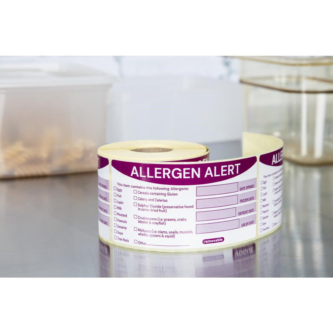 FC217 Vogue Removable Allergen Alert Food Labels (Pack of 250) JD Catering Equipment Solutions Ltd