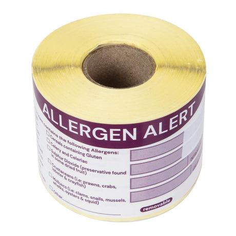 FC217 Vogue Removable Allergen Alert Food Labels (Pack of 250) JD Catering Equipment Solutions Ltd