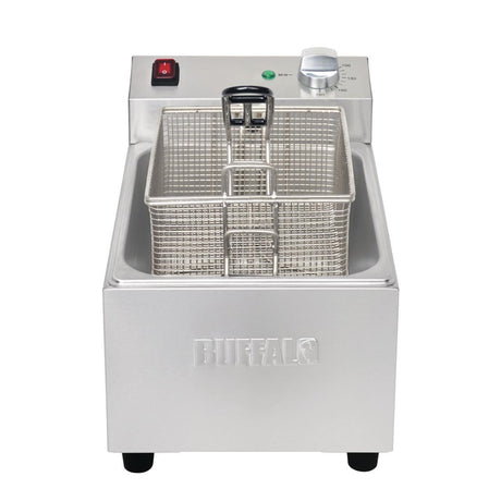 FC256 Buffalo Single Tank Single Basket 5Ltr Countertop Fryer 2.8kW JD Catering Equipment Solutions Ltd