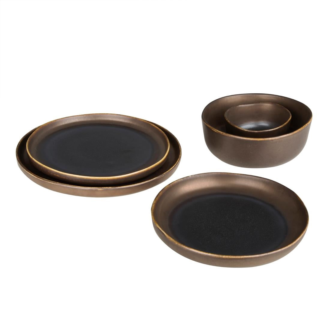 FC287 Olympia Ochre Flat Bowls 210mm 700ml (Pack of 6) JD Catering Equipment Solutions Ltd