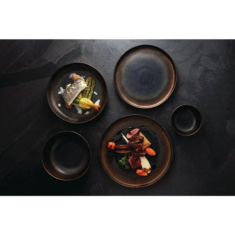 FC287 Olympia Ochre Flat Bowls 210mm 700ml (Pack of 6) - JD Catering Equipment Solutions Ltd