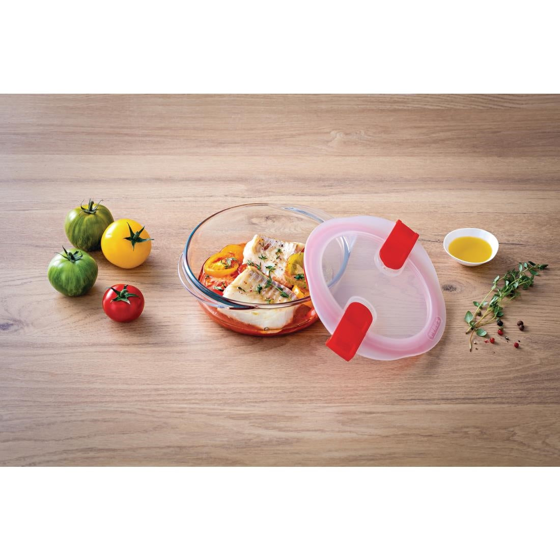 FC360 Pyrex Cook and Heat Round Dish with Lid 350ml JD Catering Equipment Solutions Ltd