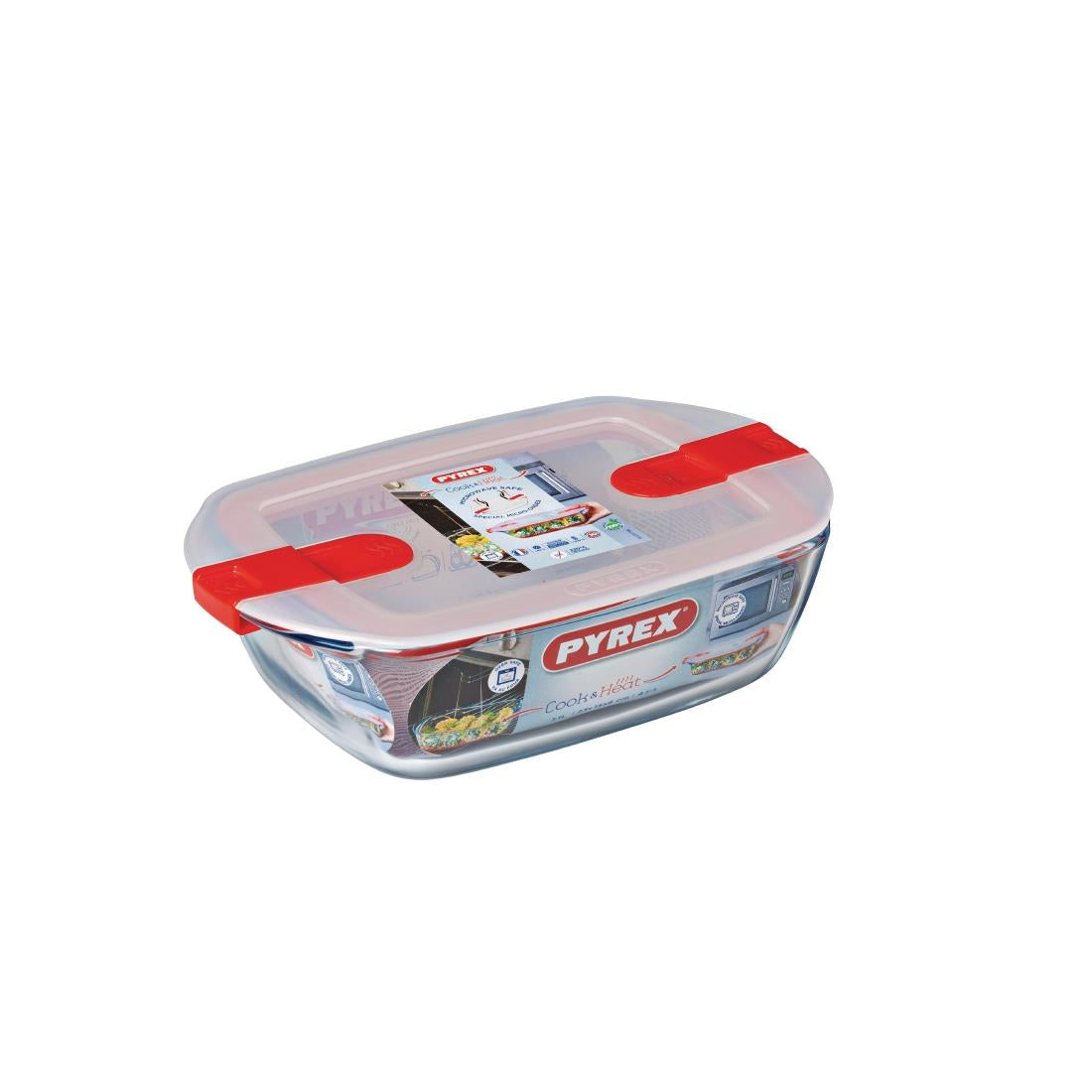 FC367 Pyrex Cook and Heat Rectangular Dish with Lid 1Ltr JD Catering Equipment Solutions Ltd