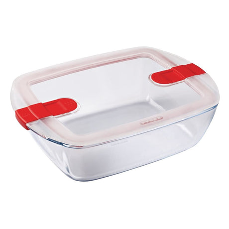 FC368 Pyrex Cook and Heat Rectangular Dish with Lid 2.6Ltr JD Catering Equipment Solutions Ltd