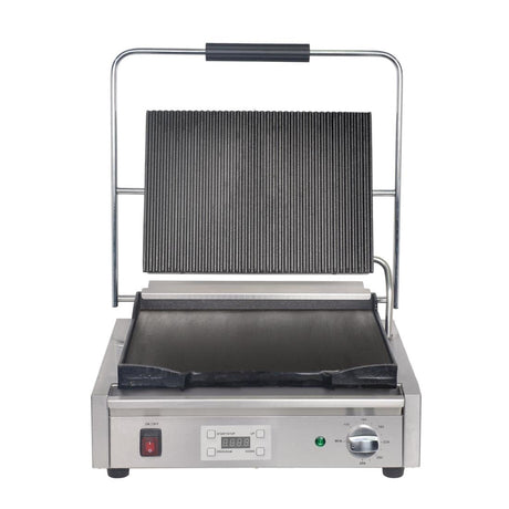 FC382 Buffalo Large Ribbed Top Contact Grill JD Catering Equipment Solutions Ltd