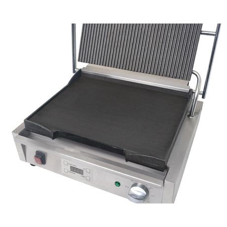 FC382 Buffalo Large Ribbed Top Contact Grill JD Catering Equipment Solutions Ltd