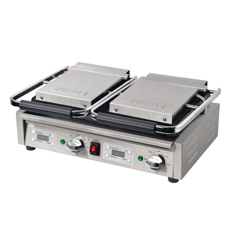 FC383 Buffalo Double Ribbed Contact Grill JD Catering Equipment Solutions Ltd