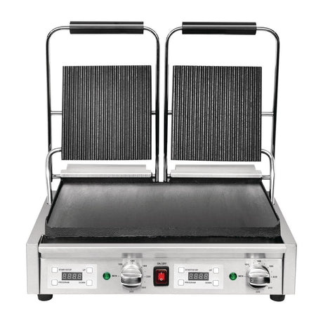 FC385 Buffalo Double Ribbed Top Contact Grill JD Catering Equipment Solutions Ltd