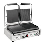 FC386 Buffalo Double Half Ribbed Contact Grill JD Catering Equipment Solutions Ltd