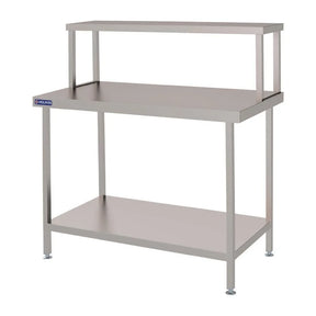 FC440 Holmes Stainless Steel Wall Table Welded with Gantry 900mm - JD Catering Equipment Solutions Ltd