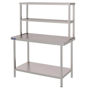 FC459 Holmes Stainless Steel Wall Prep Table Welded with Double Gantry 1800mm - JD Catering Equipment Solutions Ltd