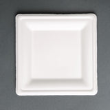 FC519 Fiesta Compostable Bagasse Square Plates 204mm (Pack of 50) JD Catering Equipment Solutions Ltd