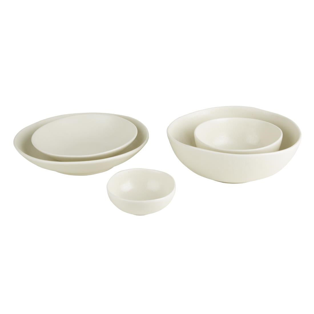 FC704 Olympia Build-a-Bowl White Flat Bowls 190mm (Pack of 6) JD Catering Equipment Solutions Ltd