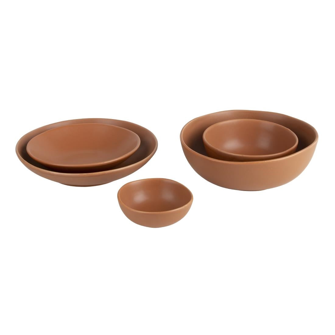 FC717 Olympia Build-a-Bowl Cantaloupe Flat Bowls 250mm (Pack of 4) JD Catering Equipment Solutions Ltd