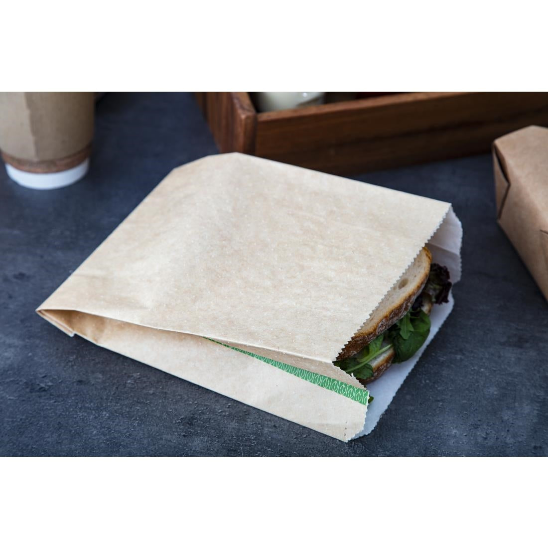 FC899 Vegware Compostable Therma Paper Hot Food Bags 229 x 165mm (Pack of 500) JD Catering Equipment Solutions Ltd