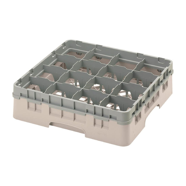 FD063 Cambro Camrack Beige 16 Compartments Max Glass Height 114mm JD Catering Equipment Solutions Ltd