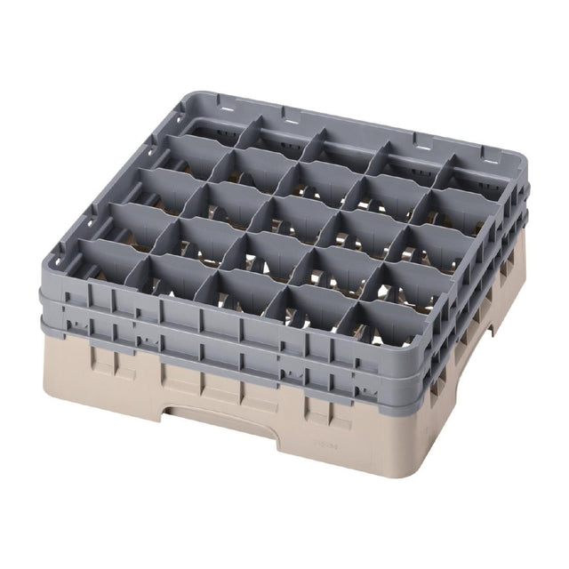 FD071 Cambro Camrack Beige 25 Compartments Max Glass Height 155mm JD Catering Equipment Solutions Ltd