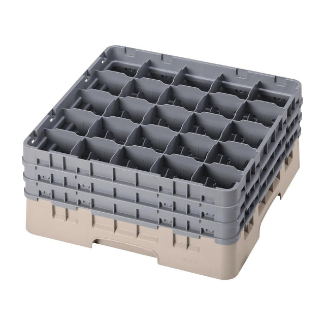 FD072 Cambro Camrack Beige 25 Compartments Max Glass Height 196mm JD Catering Equipment Solutions Ltd