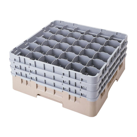 FD079 Cambro Camrack Beige 36 Compartments Max Glass Height 196mm JD Catering Equipment Solutions Ltd