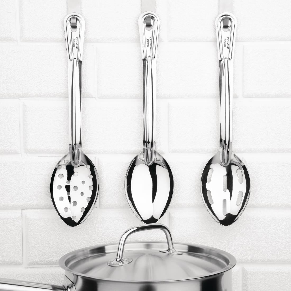 FD196 Nisbets Essentials Plain Serving Spoon 11'' JD Catering Equipment Solutions Ltd