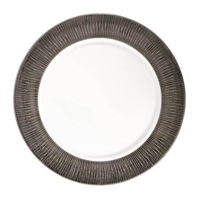 FD809 Churchill Bamboo Spinwash Footed Plates Dusk 260mm (Pack of 12) JD Catering Equipment Solutions Ltd