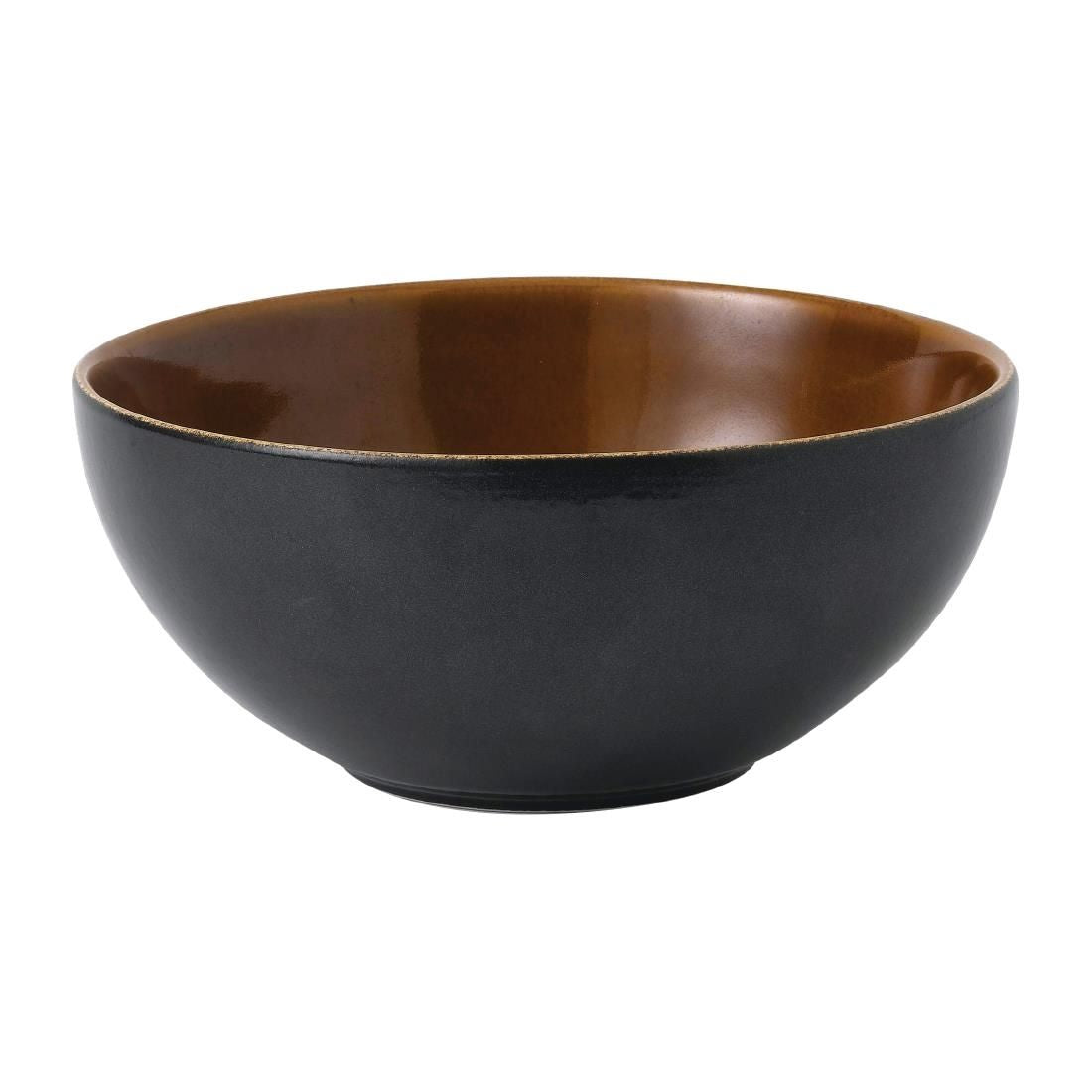 FD818 Churchill Nourish Noodle Bowl Black Onyx Two Tone 183mm (Pack of 6) JD Catering Equipment Solutions Ltd