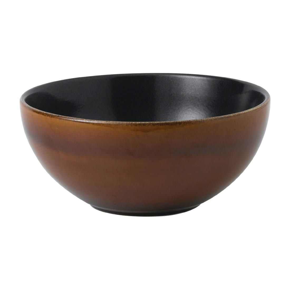 FD821 Churchill Nourish Noodle Bowl Cinnamon Brown Two Tone 183mm (Pack of 6) JD Catering Equipment Solutions Ltd