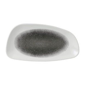 FD829 Churchill Raku Geo Plates Quartz Black 298x143mm (Pack of 12) - JD Catering Equipment Solutions Ltd